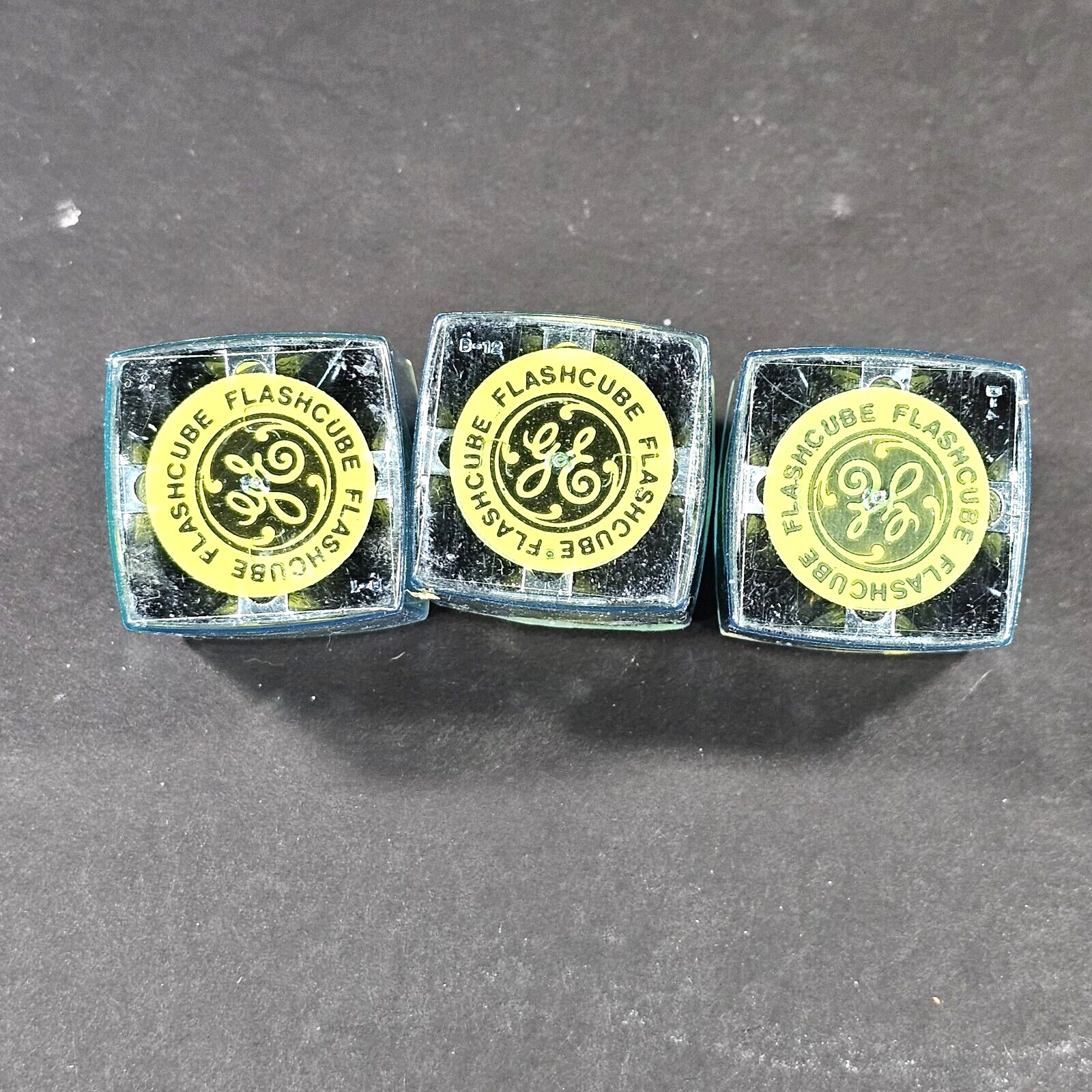 GE Flashcubes Original Box Set Of 3 Cubes 12 Flashes Vintage
