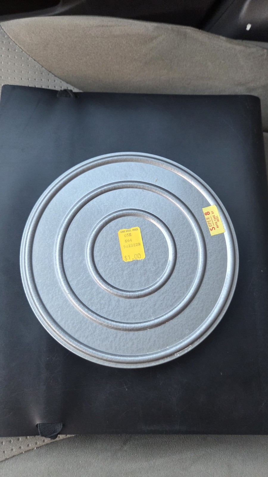 Harwood Chicago Auto-Take-Up Film Reel with Can, 7-Inch / 400 ft. Vintage