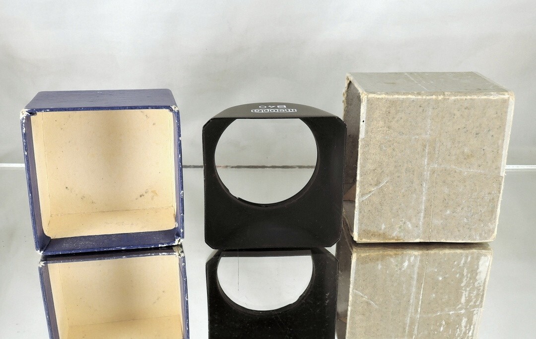 Shade hood Flexaret Meopta square bayonet B40 metal + Genuine box very nice