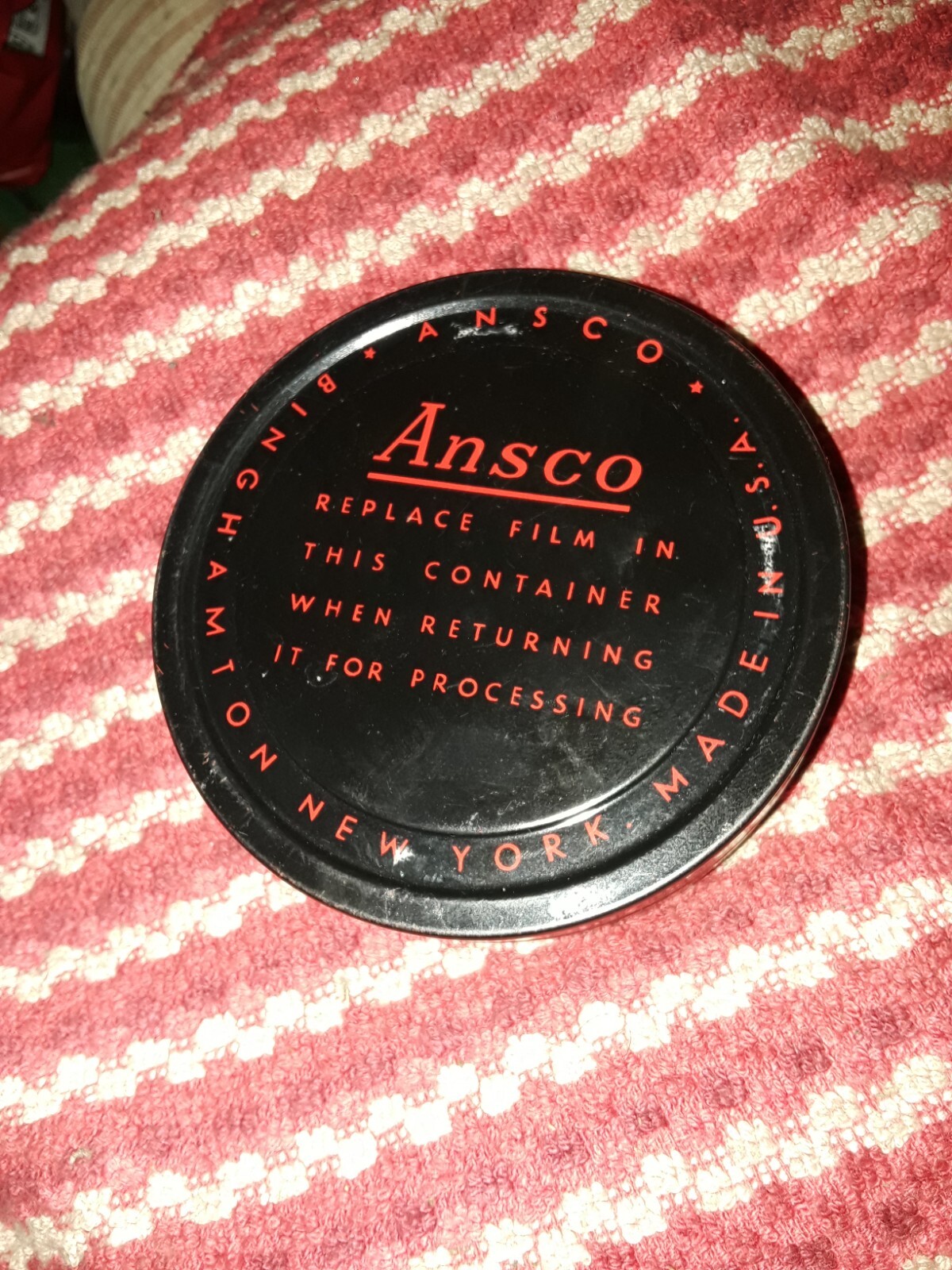 Vintage ANSCO Movie Film in Can sealed from developer