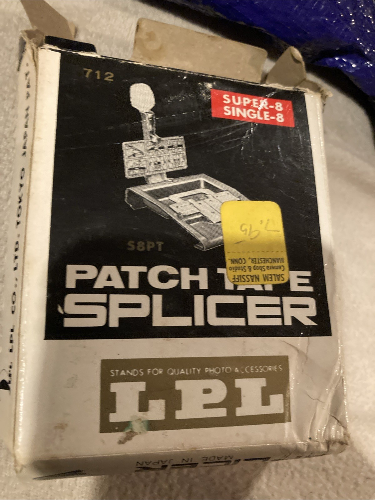 LPL Patch Tape Splicer, Super-8 Single-8 —-S8PT 712 w/Box Excellent Condition