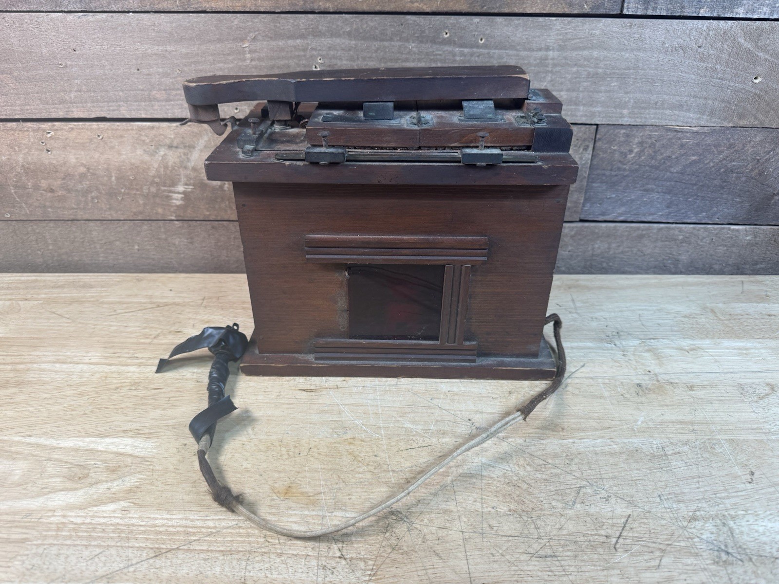 Antique Wooden Photo Light Box Film Developer