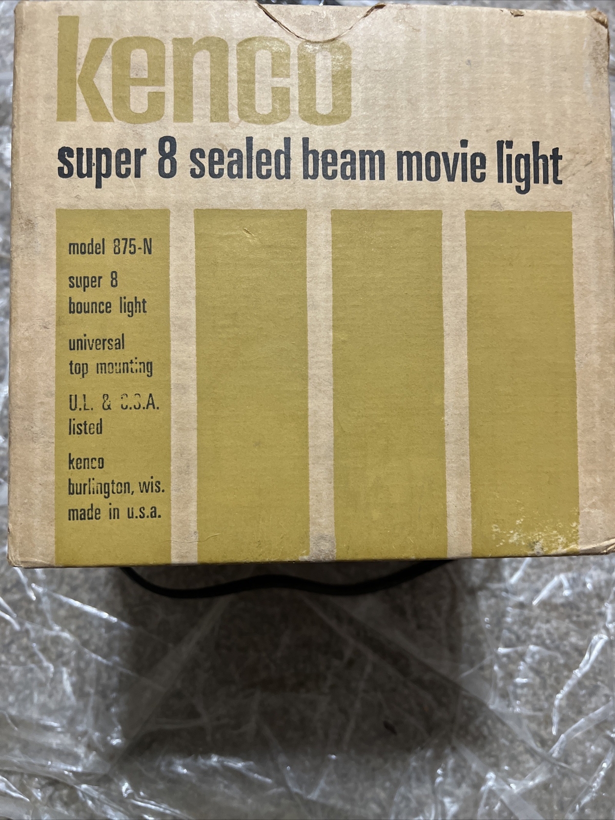 VINTAGE KENCO SUPER 8 SEALED BEAM MOVIE LIGHT MODEL 875-N