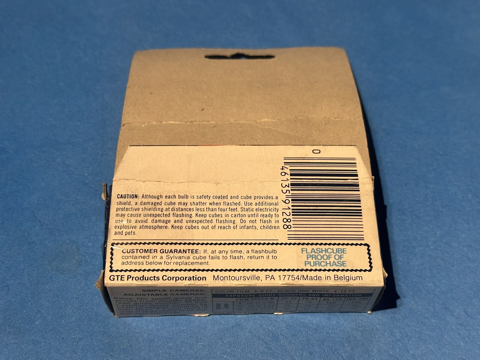 GTE Sylvania Flash Cubes 3 Cubes In Original Box 12 Flashes Total BLUE DOT NEW