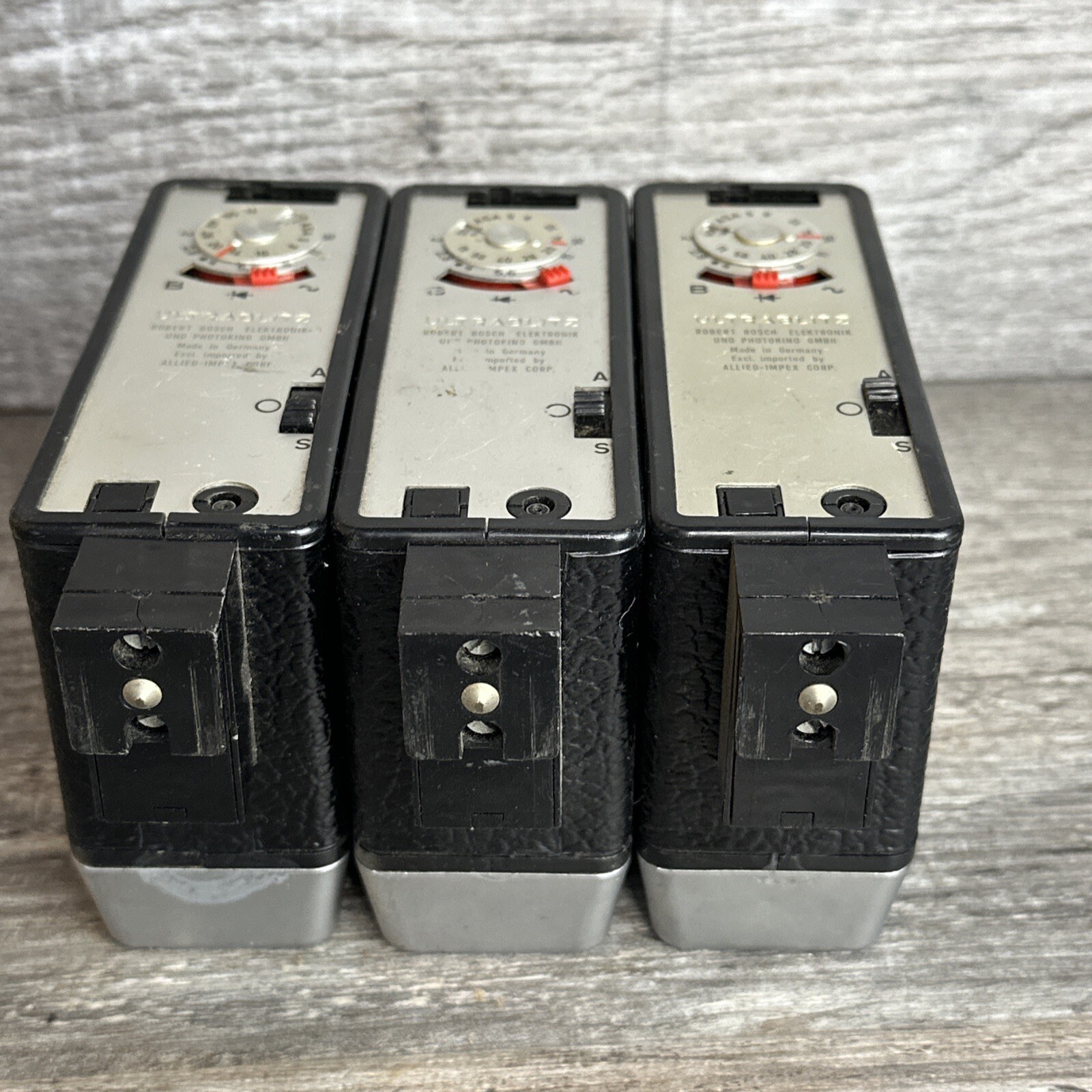 (3) Vintage Bauer E200 AutoBlitz / UltraBlitz Flash , Made In Germany