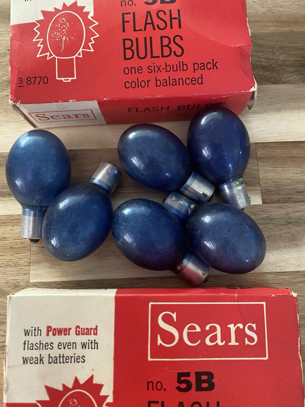 Flashbulbs Sears Blue Bulbs 5B Bulbs Vintage lot of 12 bulbs