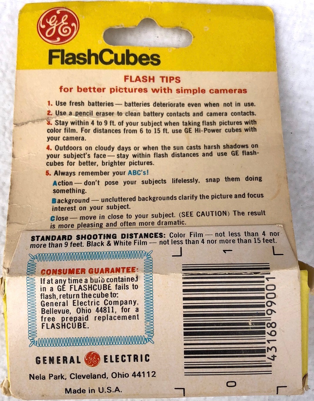 Vintage GE Flashcubes Original Box Set Of 3 Cubes 12 Flashes – New Old Stock