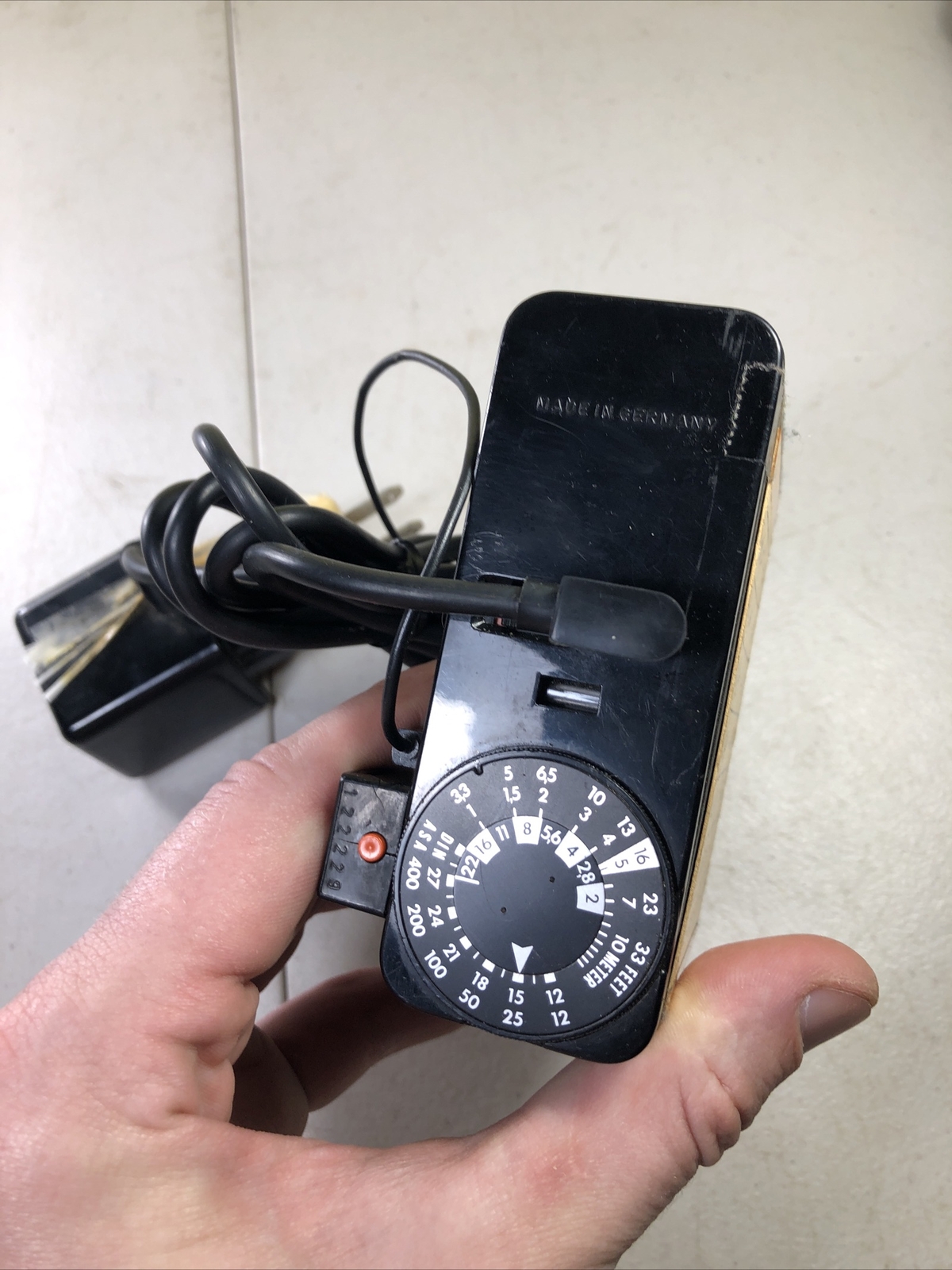 Vintage Metz Mecablitz 185 Flash W/ Original Power Cord & Adapter