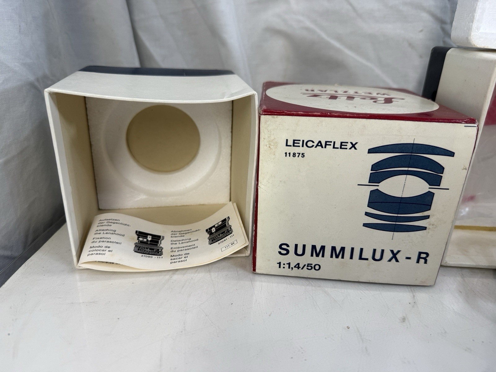 Vintage Leica Leicaflex SL & Summilux-R 50mm 1:1.4/50 Empty Boxes & Case Lot