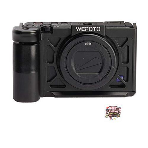 WEPOTO GP-ZV-1 Metal Ebony Wood Cage Hand Grip for Sony ZV-1