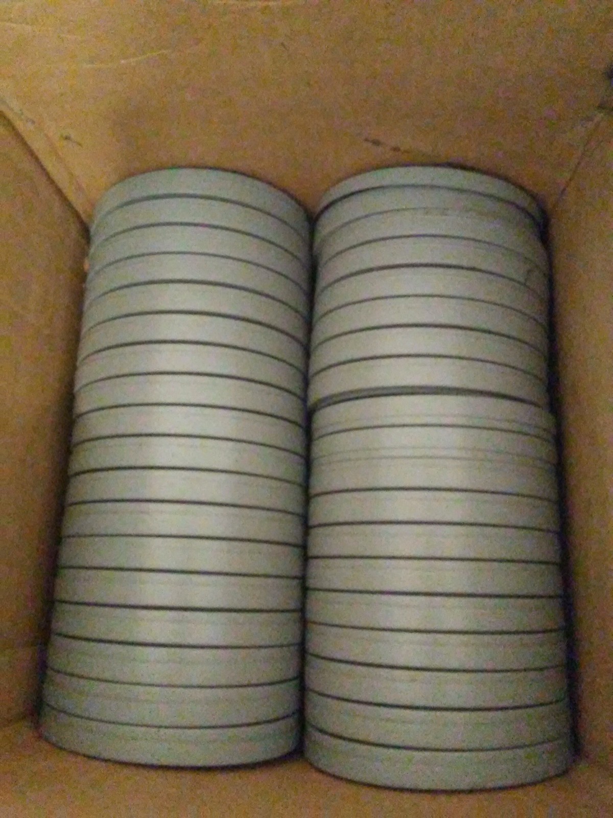 Vintage Brumberger Co. 5″ Reel Cannisters – no reels – Case of 70