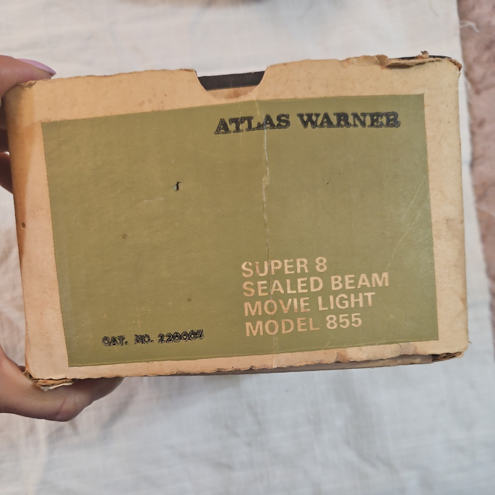Vintage Atlas Warner Super 8 Sealed Beam Movie Light Model 855 Tested Working