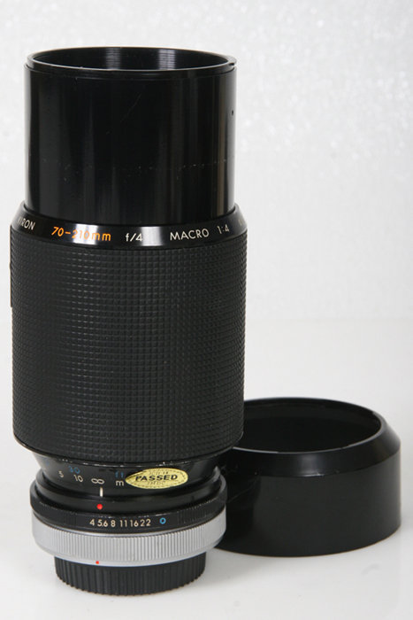 Kiron 70-210mm, f/4 Canon FD Mount lens – manual focus