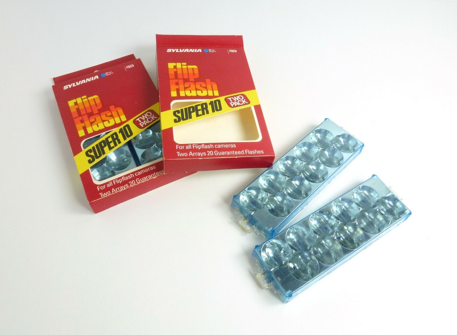 Lot of Two 2 Pack Flip Flash Super 10 Blue Dot Flashbulbs (40 Flashes)