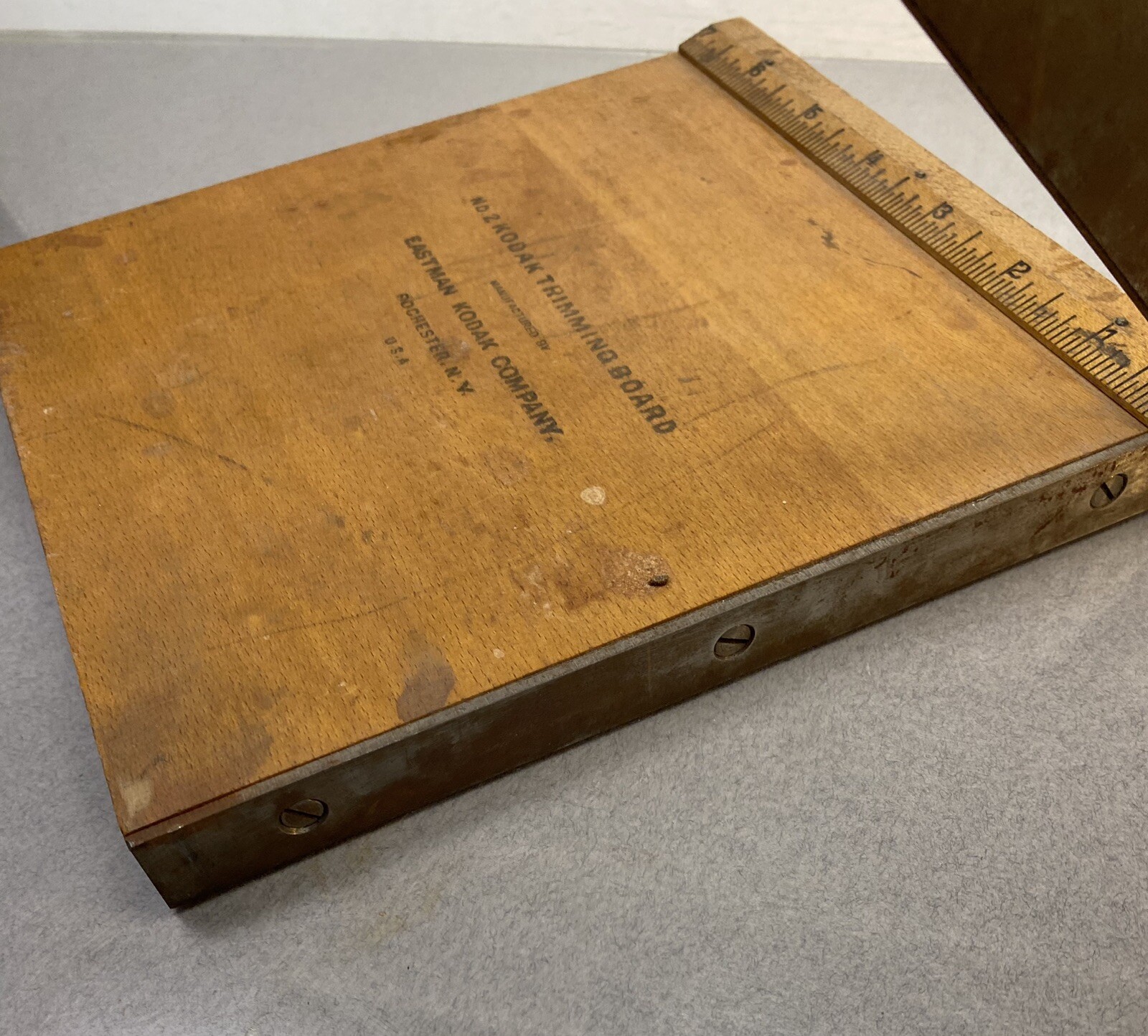 Vintage No. 2 Kodak Trimming Board EASTMAN KODAK Advertising Paper Cutter