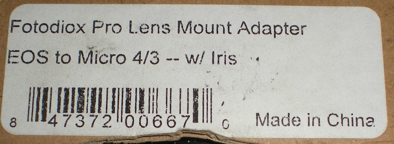 CAMERA SLR 35MM FILM PRO LENS MOUNT ADAPTER CANON EOS TO MICRO 4/3 NEW IN BOX