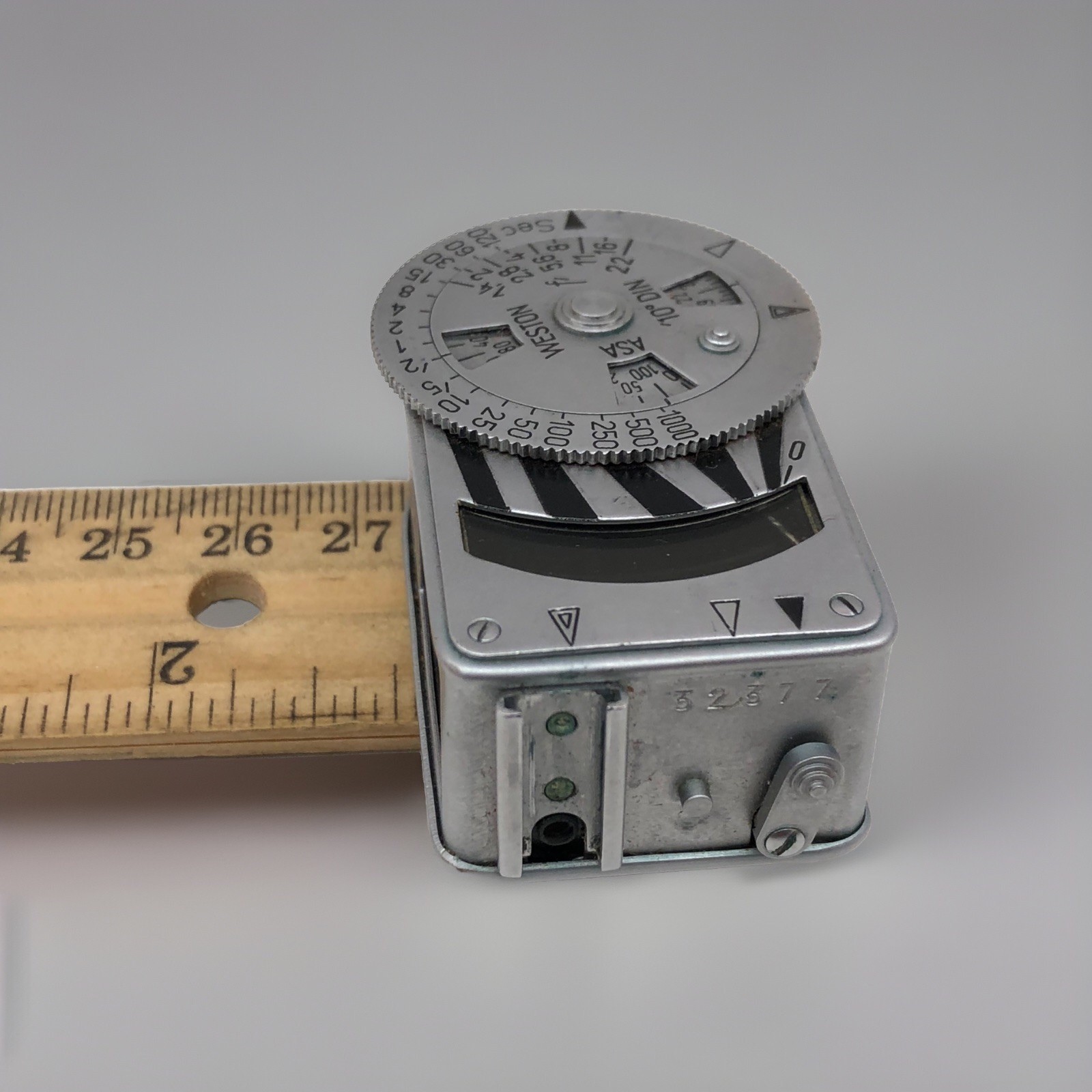 Vintage Metraphoh Metrawatt Slip On Accessory Analog Light Meter With Case