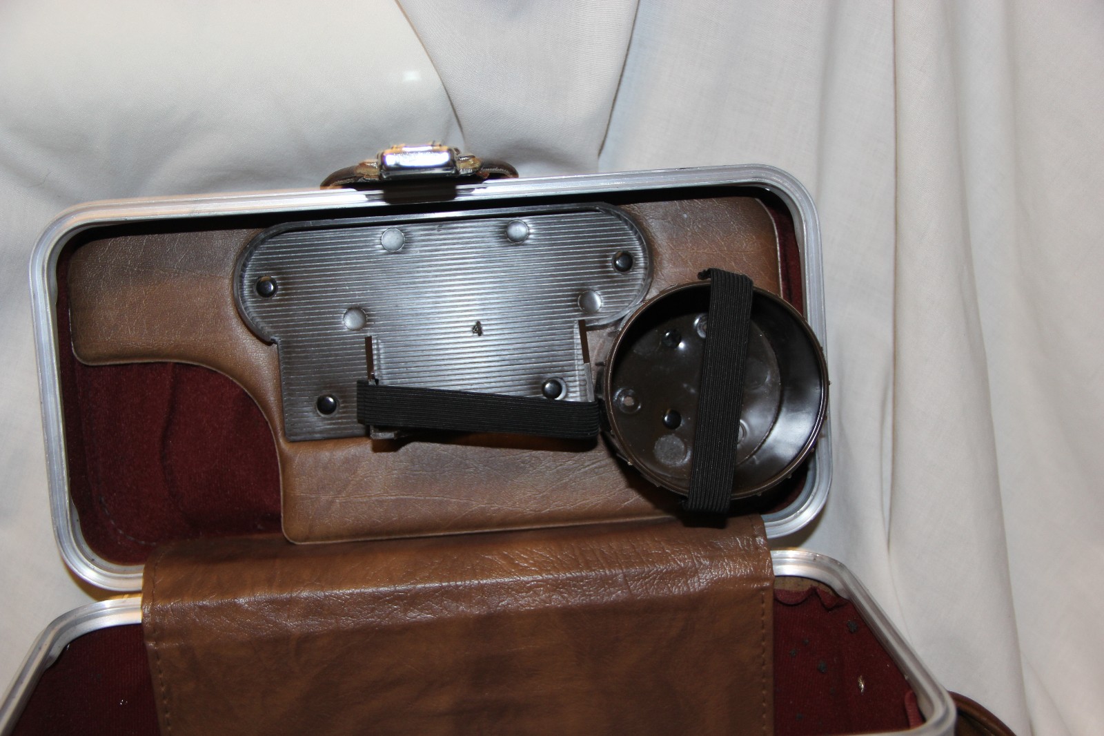 Vintage Hard Brown Camera Case With Shoulder Strap