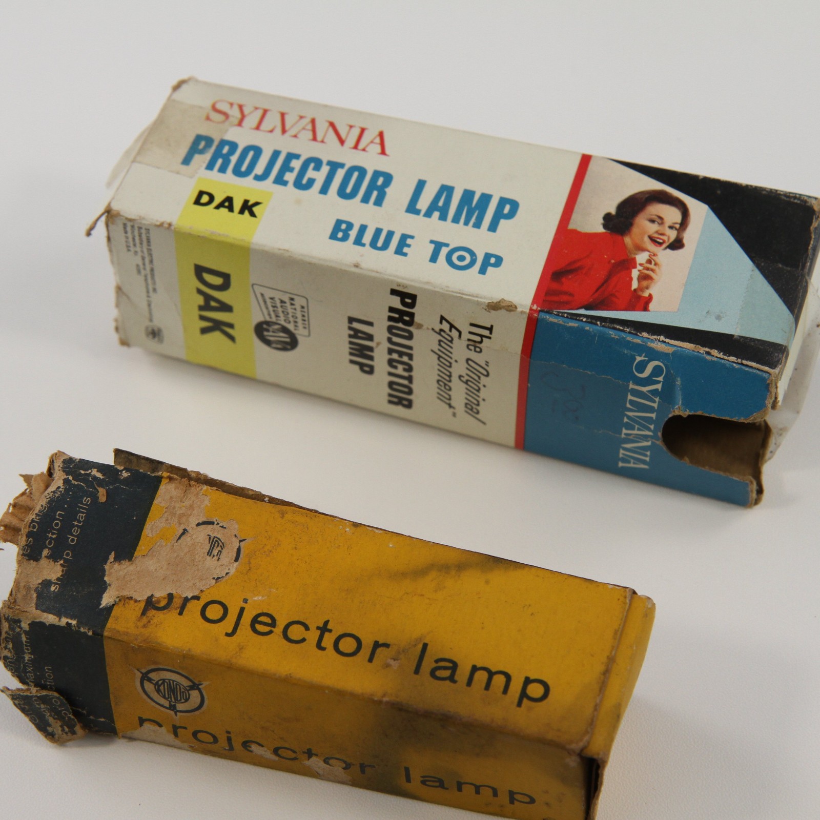 Vintage Slyvania DAK Blue Top & Kondo CLS Projector Lamps
