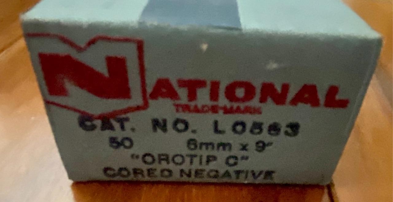 Vintage 50 National Union Carbide Corp Arc Carbons Box 6MM x 9″ Cored Negative