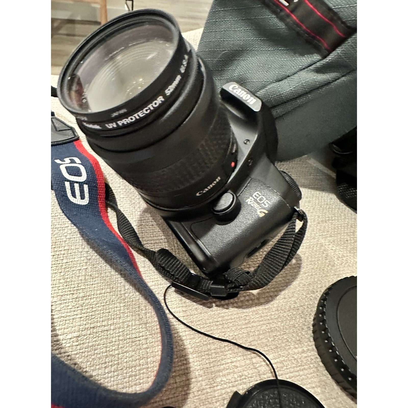 Vintage Canon EOS Rebel G Camera and case 1990’s PARTS ONLY