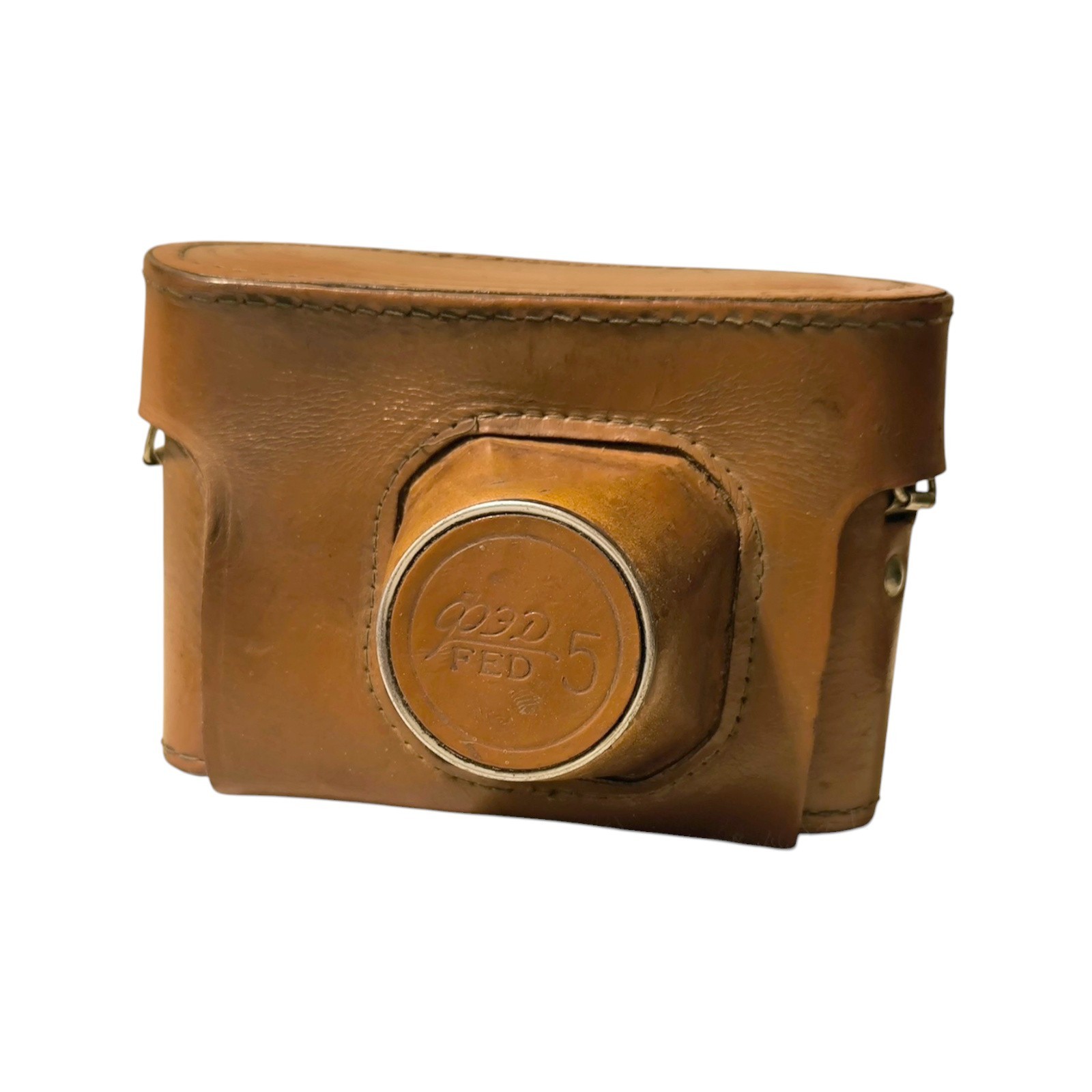 FED-5 Photo Camera Original Genuine Leather Case, 1970s-1980s