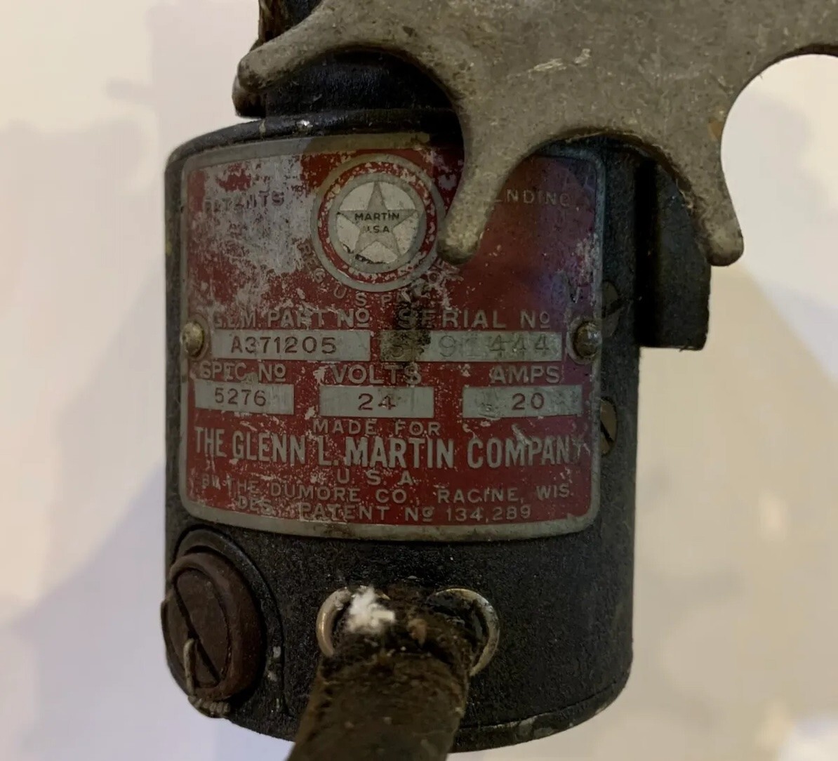 Glenn L. Martin Co. WWII Ammo Booster, As Flown PTS-0107