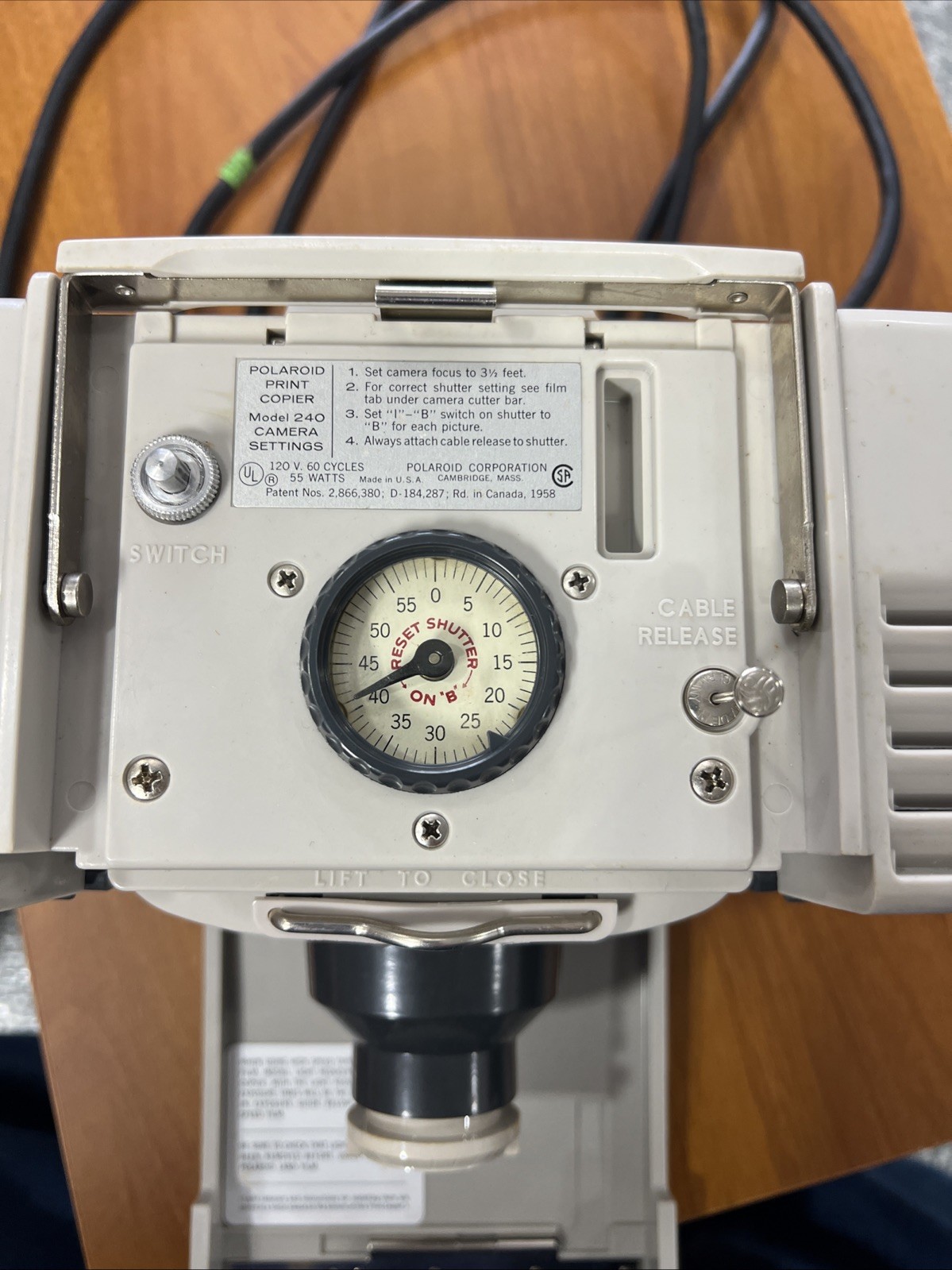 Polaroid Print Copier Model 240 • Vintage 1958 Land Camera Accessory • USA Made