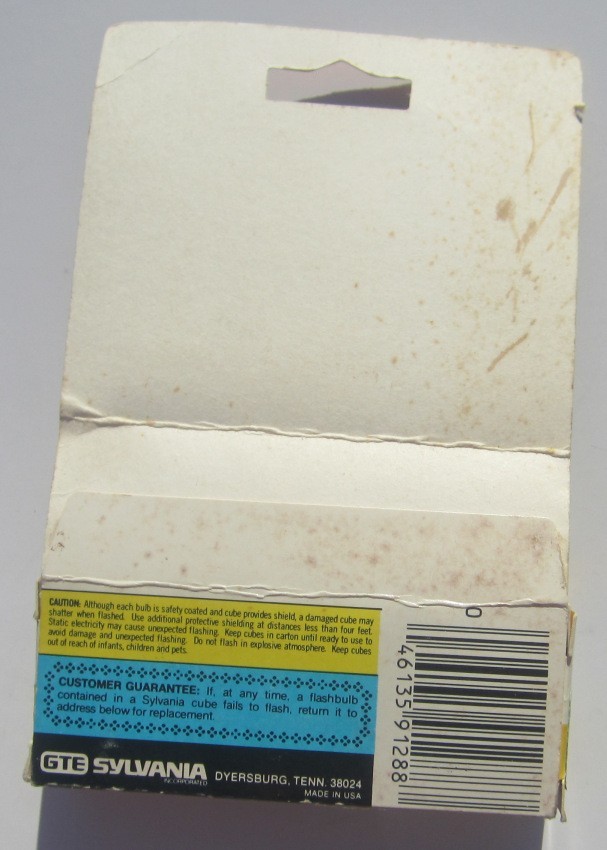 GTE Sylvania Blue Dot Flash Cubes 3 Pack In Original Package/Box New Vintage