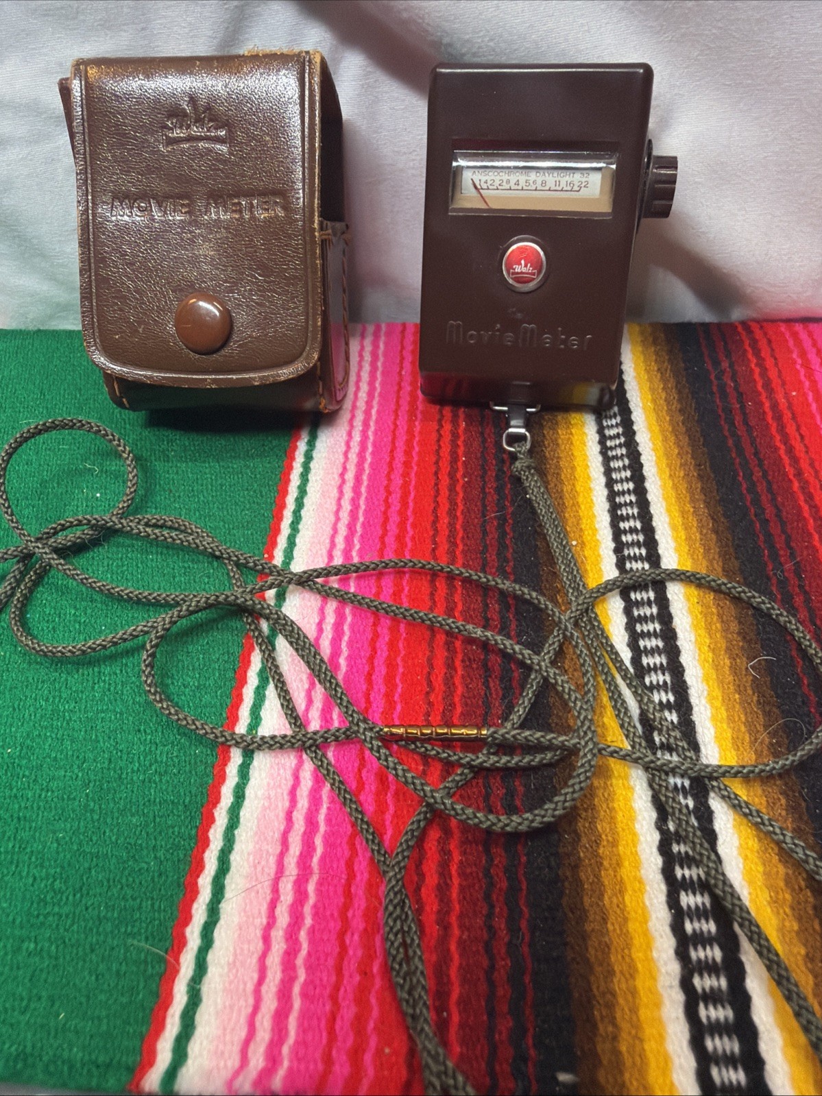 Vintage Walz Movie Meter Light Meter Preset M-1 With Case & Neck Strap