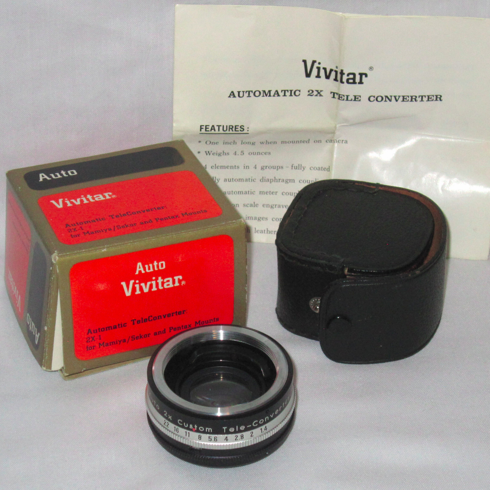 Vintage Lot VIVITAR Camera Parts – Auto Teleconverter 2x 3x/Adapters/110 Flash