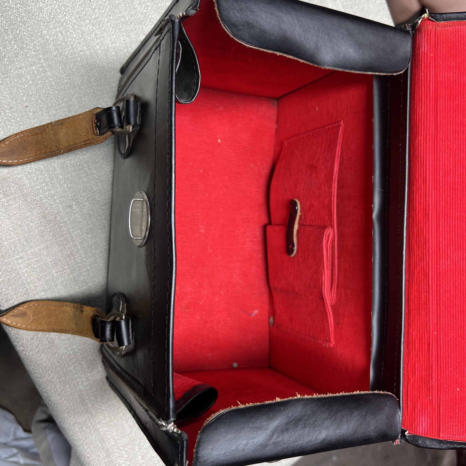 VINTAGE KALI-BAG BLACK LEATHER LARGE CAMERA BAG KALIMAR IN JAPAN