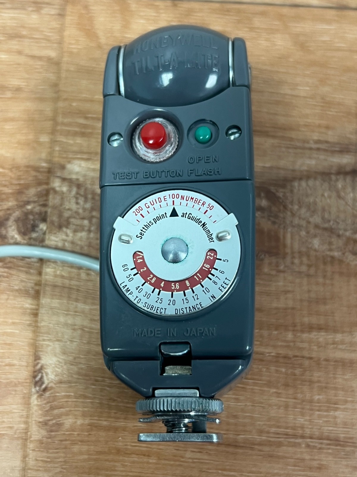 Heiland Tilt-A-Mite Camera Flash Calculator Unit With Collapsible Fan Vintage
