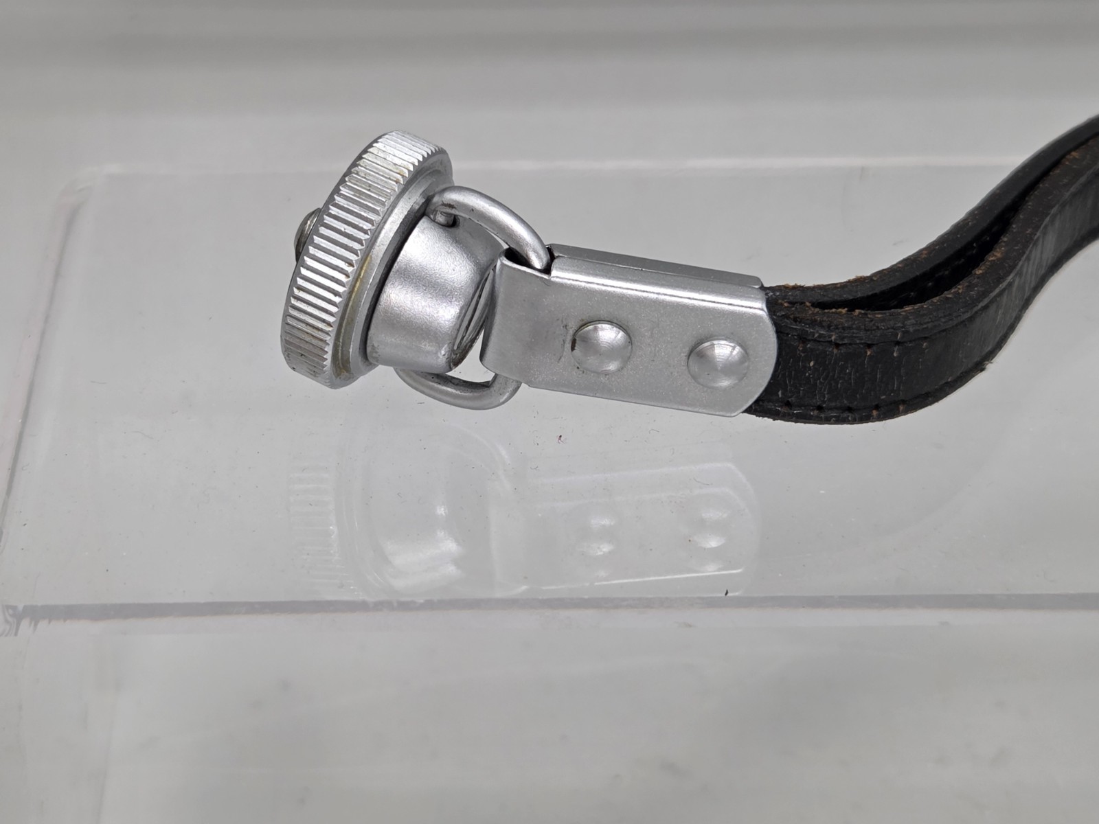 ✅ 1 ORIGINAL BOLEX BLACK LEATHER WRIST HAND STRAP