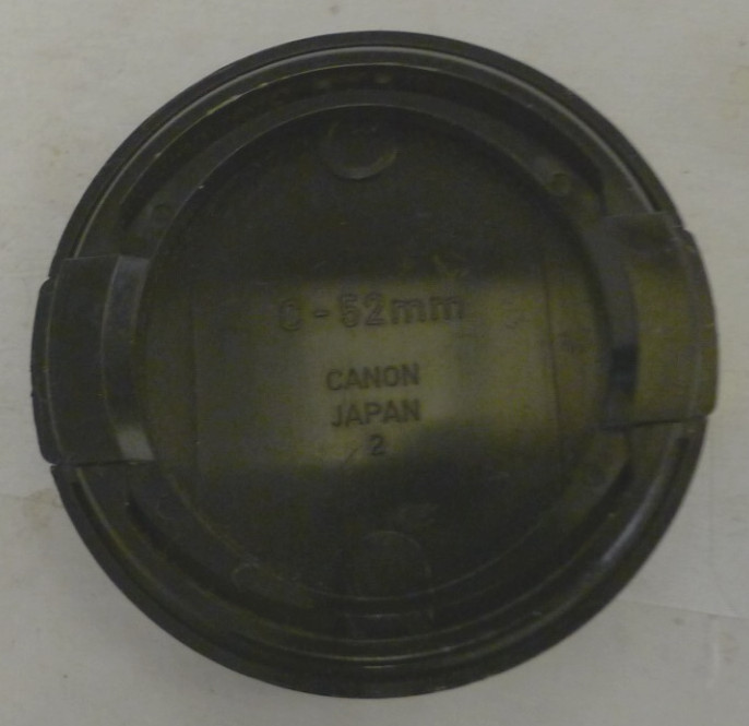 Canon 52mm Front Pinch Lens Cap – Genuine Original – Made in Japan
