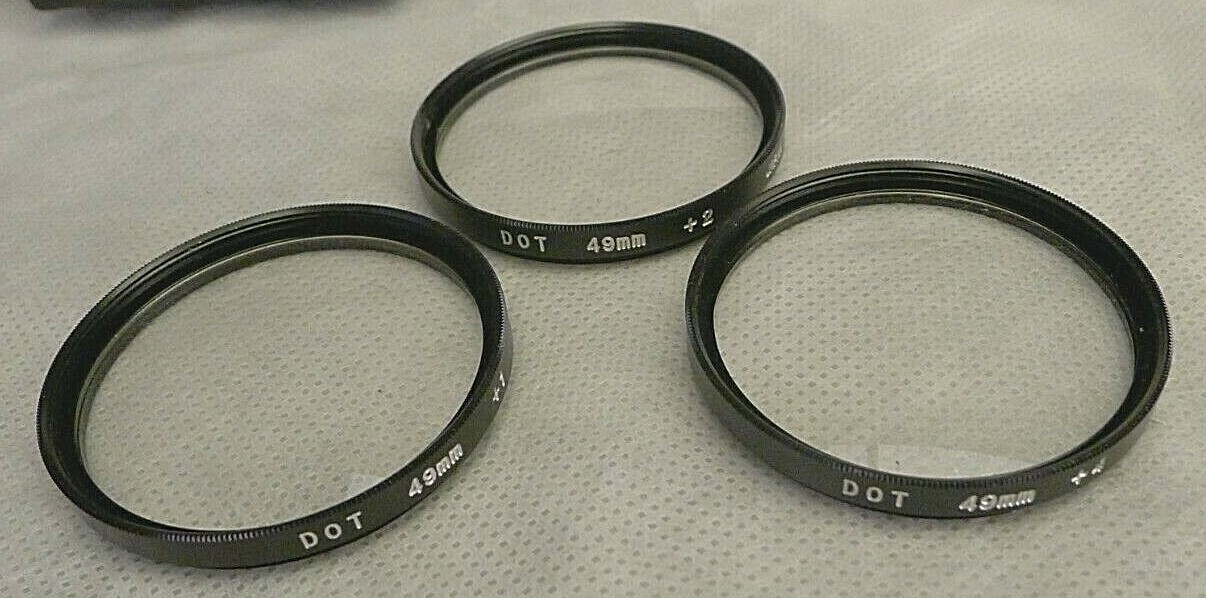 49mm Close-Up Lens Set by Dot Line Corp DL-0991 NOS NEW with Case & Package
