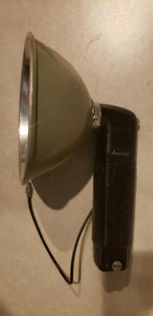 Ansco Black Universal Flash Unit for Vintage Film Camera with Manual & Bracket