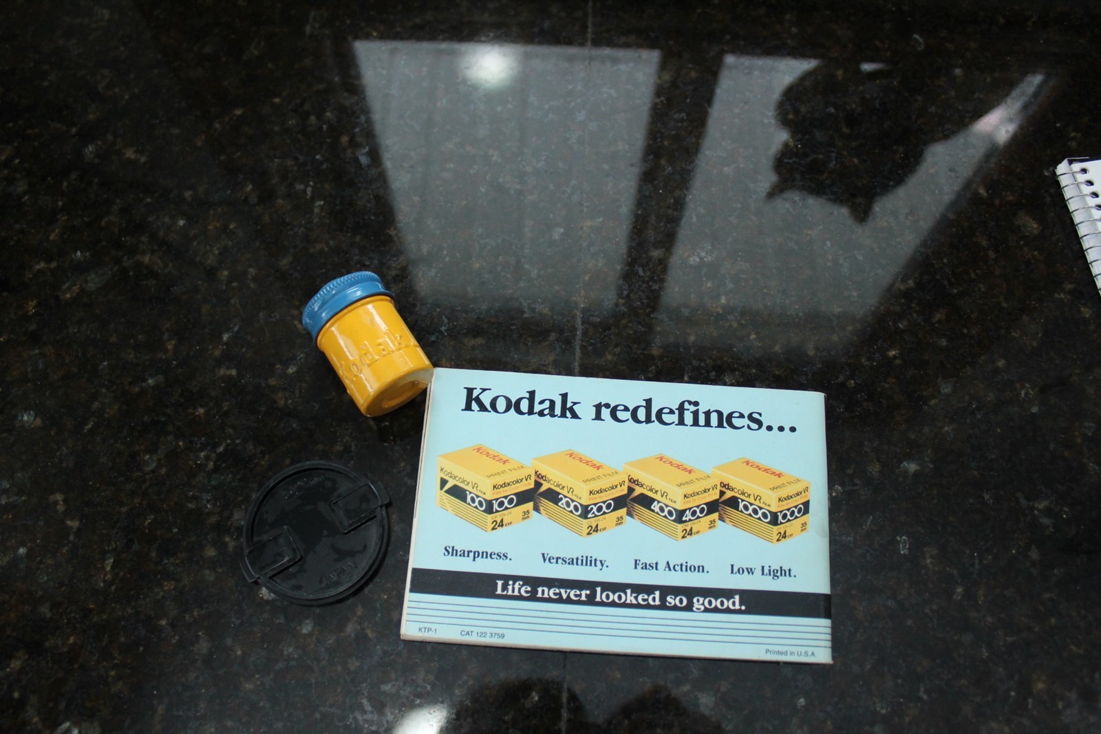 Vintage Lot Of Kodak KodaColor VR Booklet, Kodak Film Tube & Cimko Lens Cap