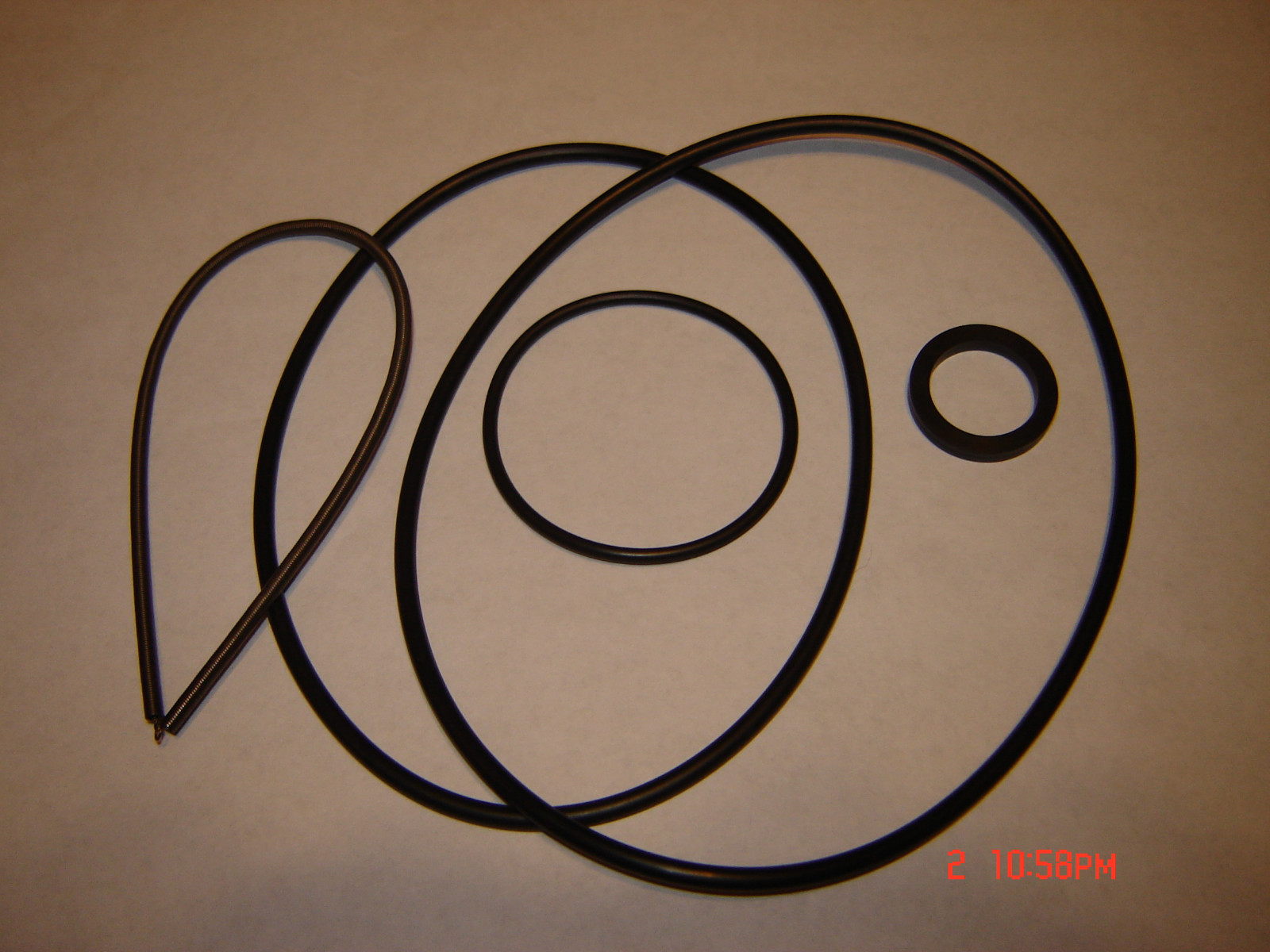 8mm Mansfield 324 Projector Belts, Complete 5 Belt Set / with small feed tire