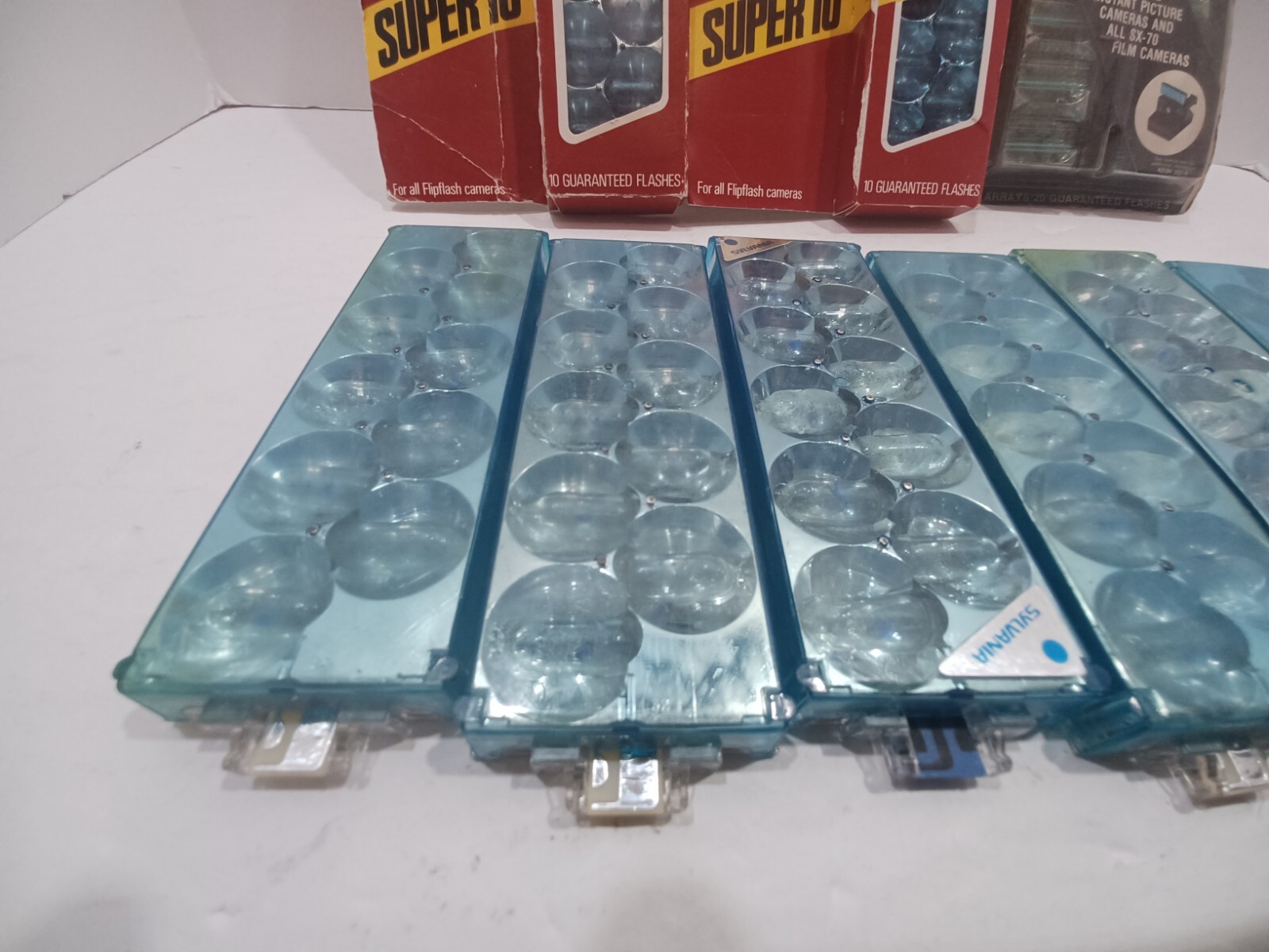 Huge Lot Sylvania Flip Flash Super 10 Blue Flashbulbs Flashbar flash bulbs
