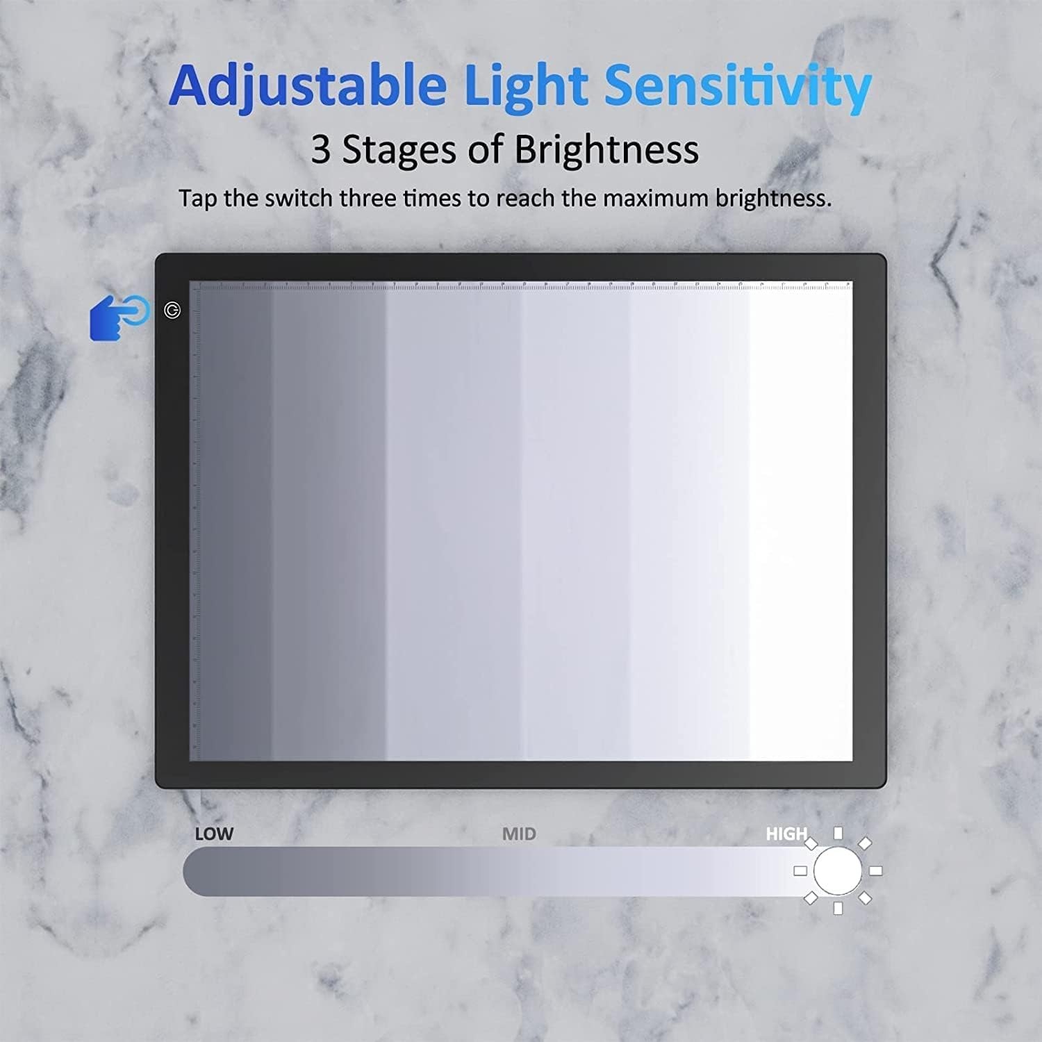 Slide Viewer Light Box, Ultra-Thin A4 USB Powered Light Scanner for Photo Slide