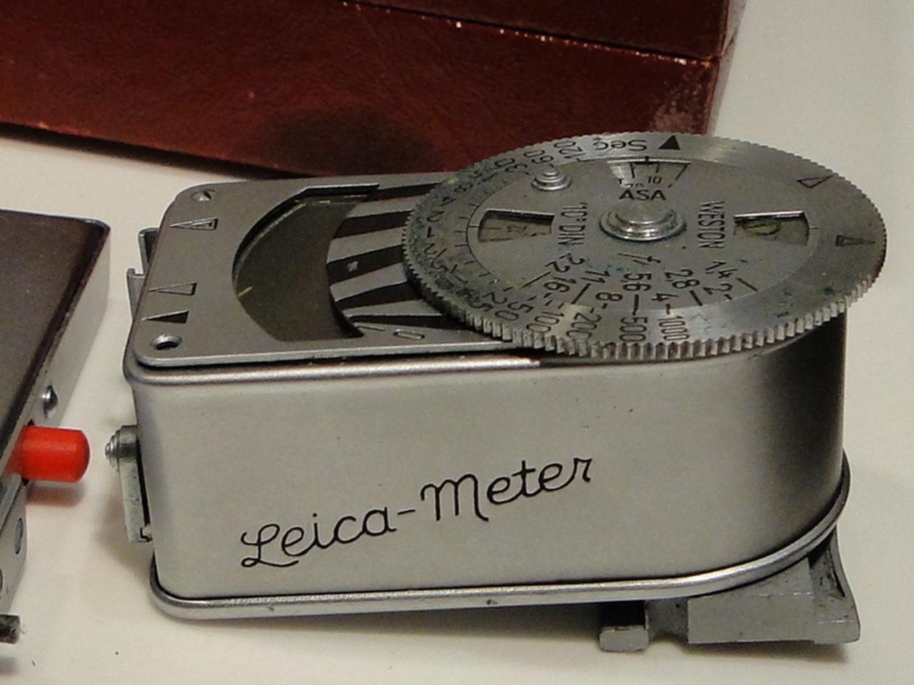 Vintage LEICA METER SET #66931 Light Meter & Booster, Leather Cases Storage Box