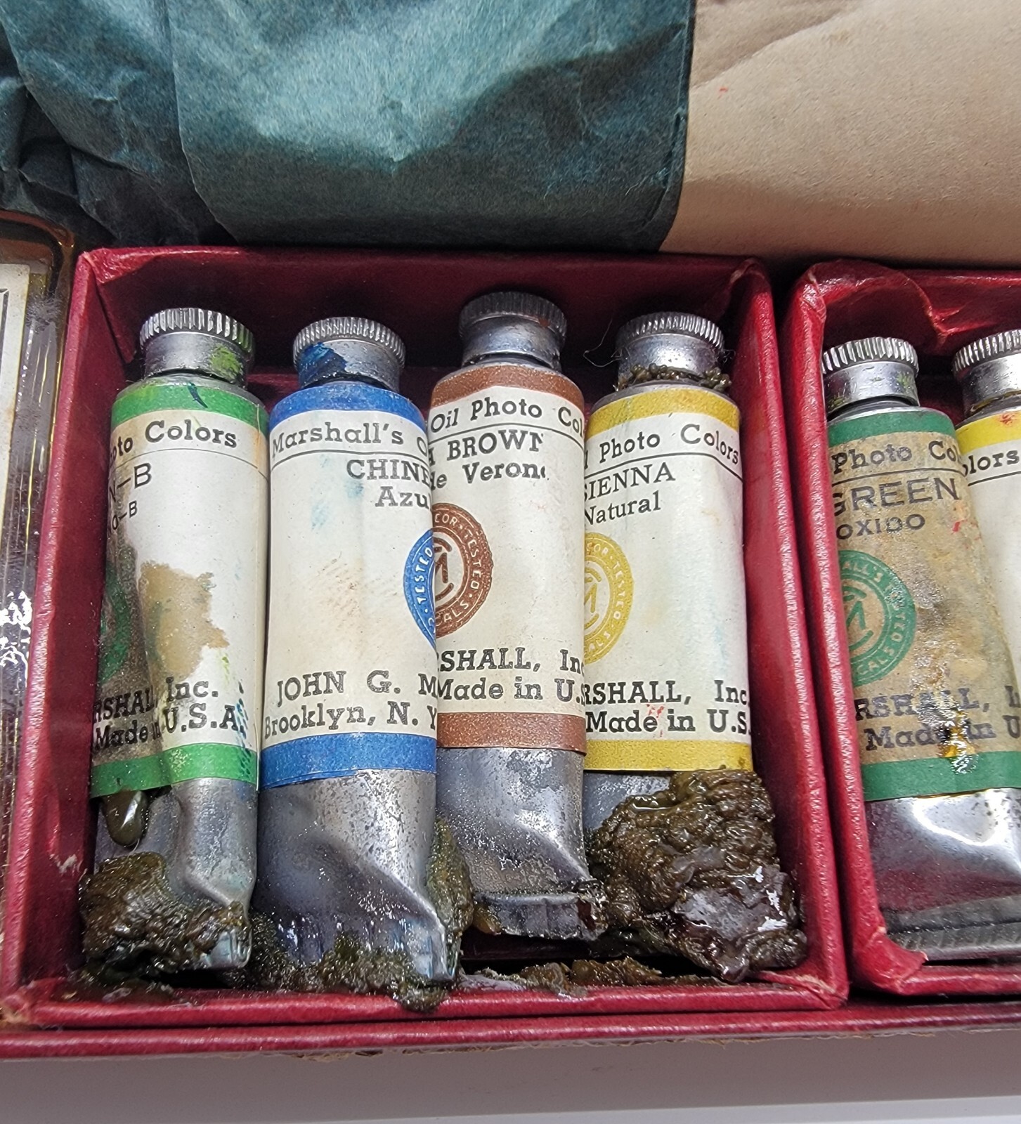 Vintage Marshall’s Transparent Photo Oils Colors Student Set John G Marshall USA