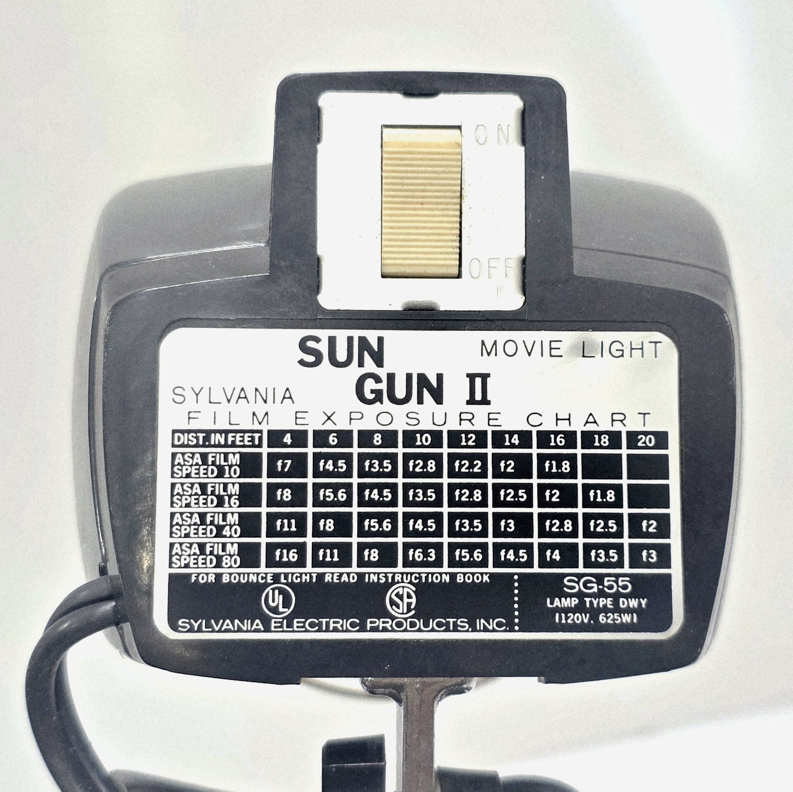 Vintage Sylvania Sun Gun II Handheld Home Movie Light 625 Watts Works