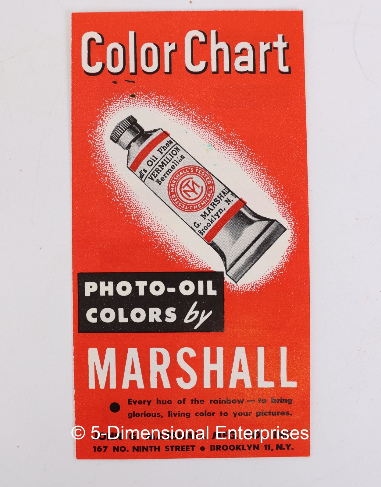 Vintage Marshall’s Photo-Oil Colors – Student Set In Box with Leaflets
