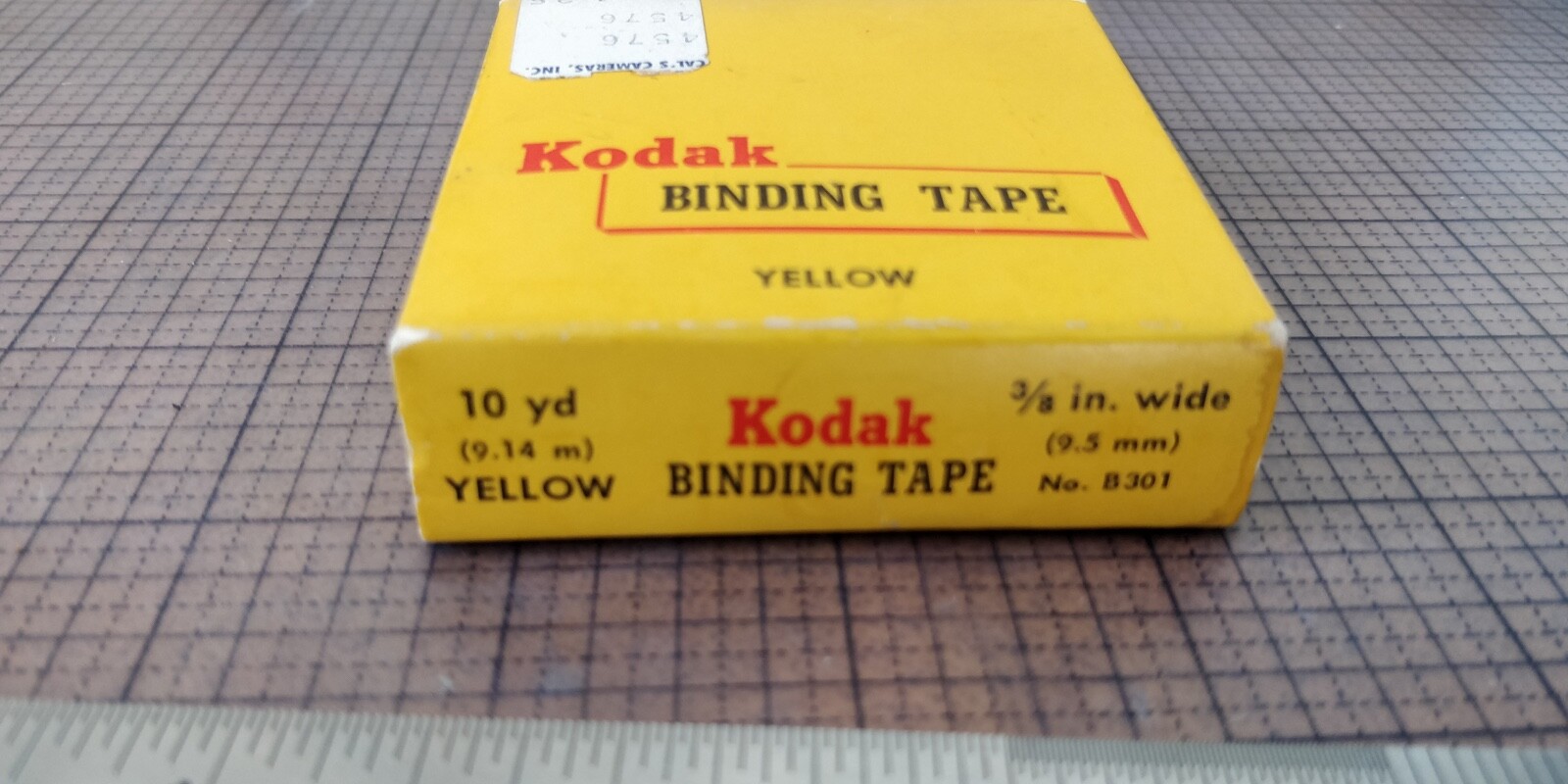 Vintage – Kodak NOS 10yd 3/8″ Wide Yellow Binding Tape – From 1974