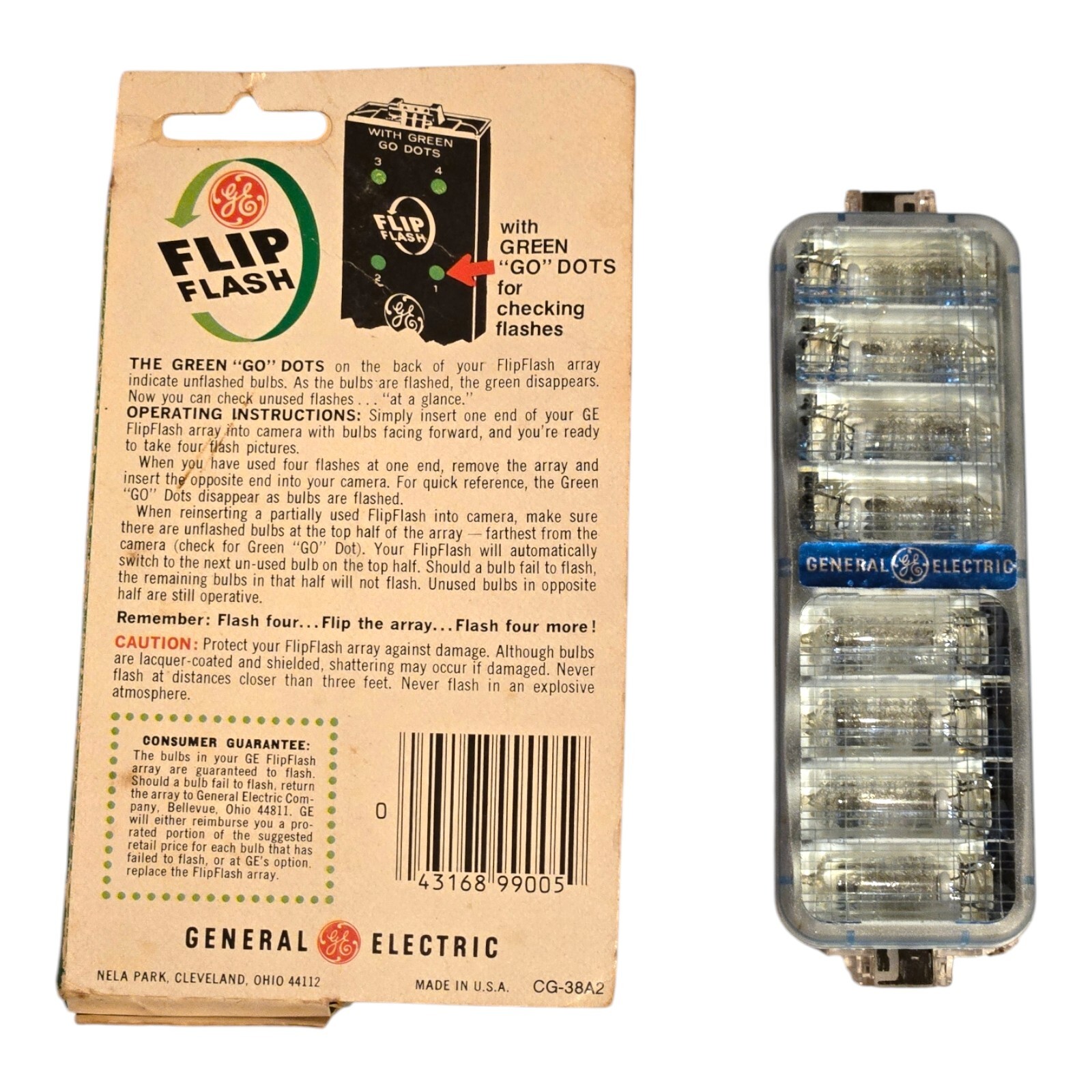 Vintage GE 16 Pack Flip Flash II Twin Pack Camera Flash Bulbs ￼