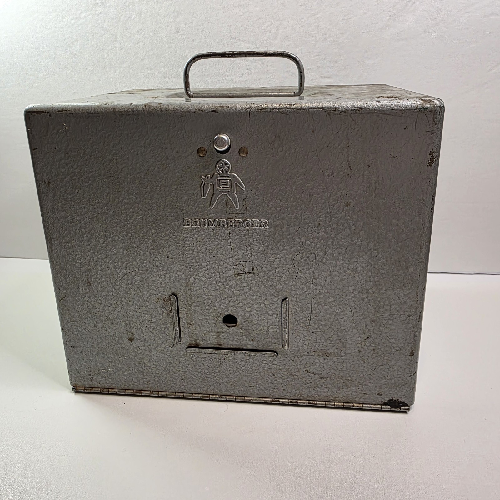Vintage Film Storage Case Brumberger Metal Box 8mm Holds – 12 Reels.