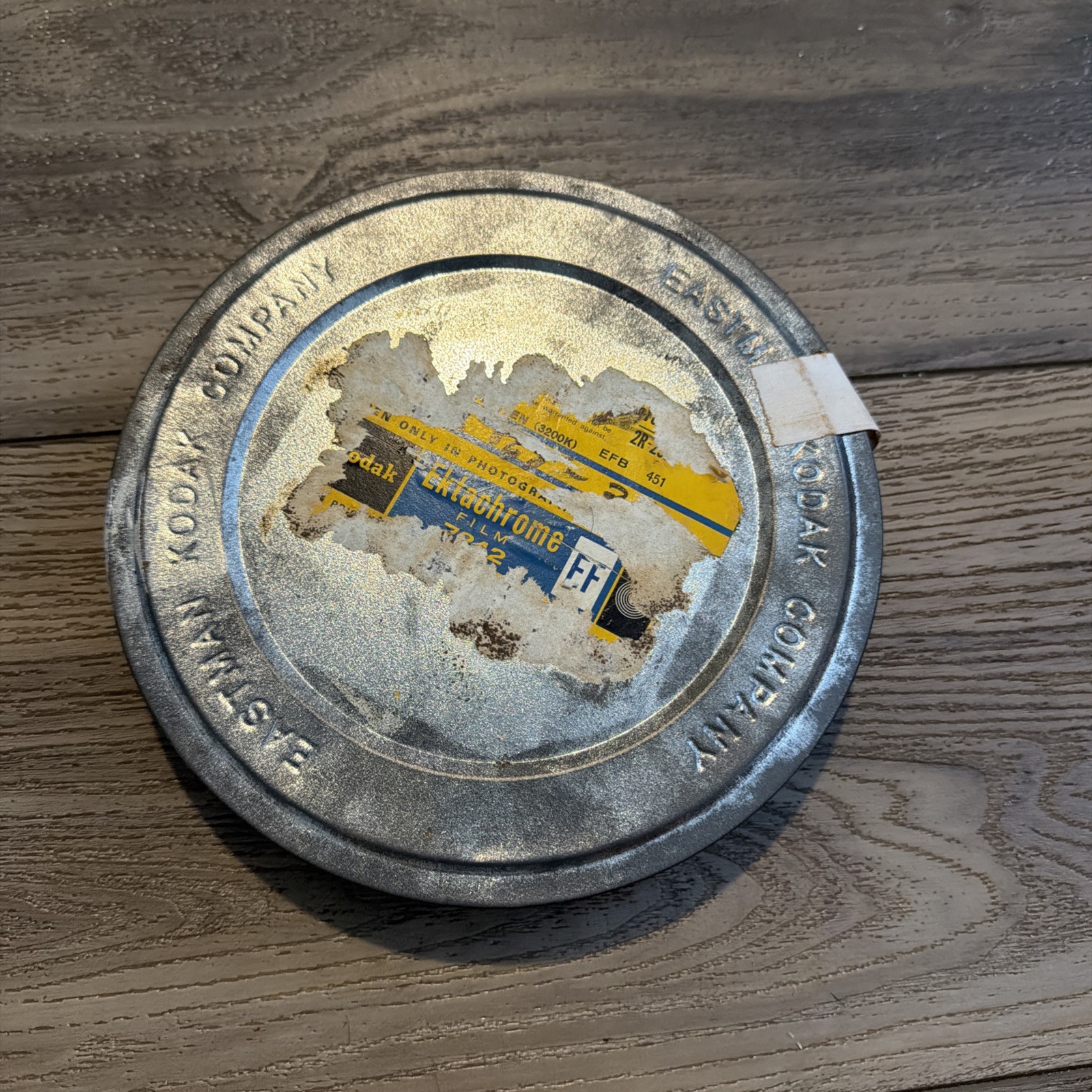 Vintage Eastman Kodak Empty Metal Film Canister Tin