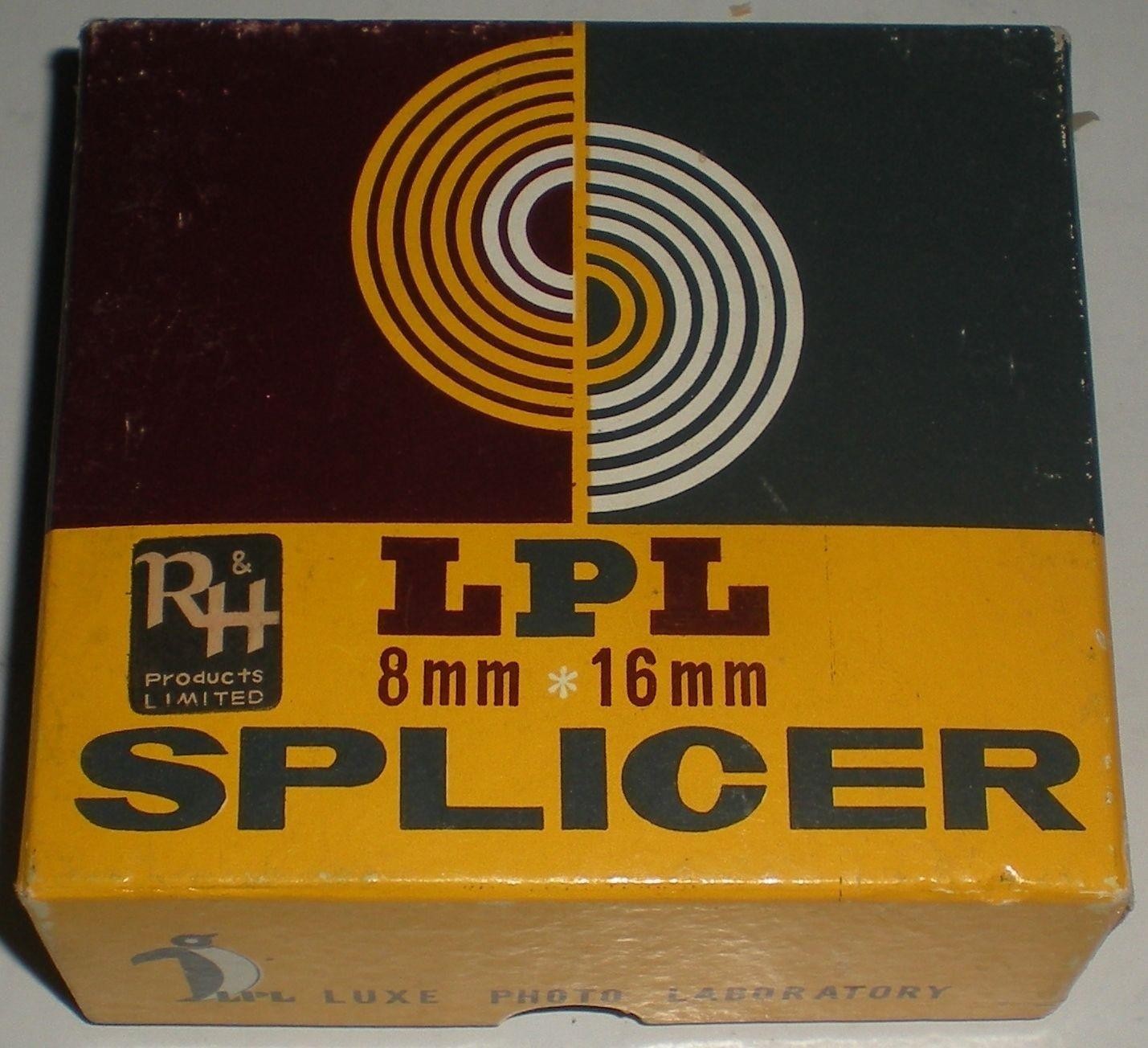 CAMERA PHOTOGRAPHY MOVIE FILM SPLICER 8-16MM LUXE PHOTO LABORATORY LPL BOX & MAN